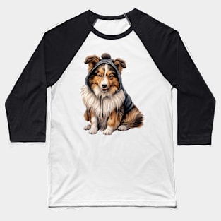 Winter Shetland Sheepdog Baseball T-Shirt